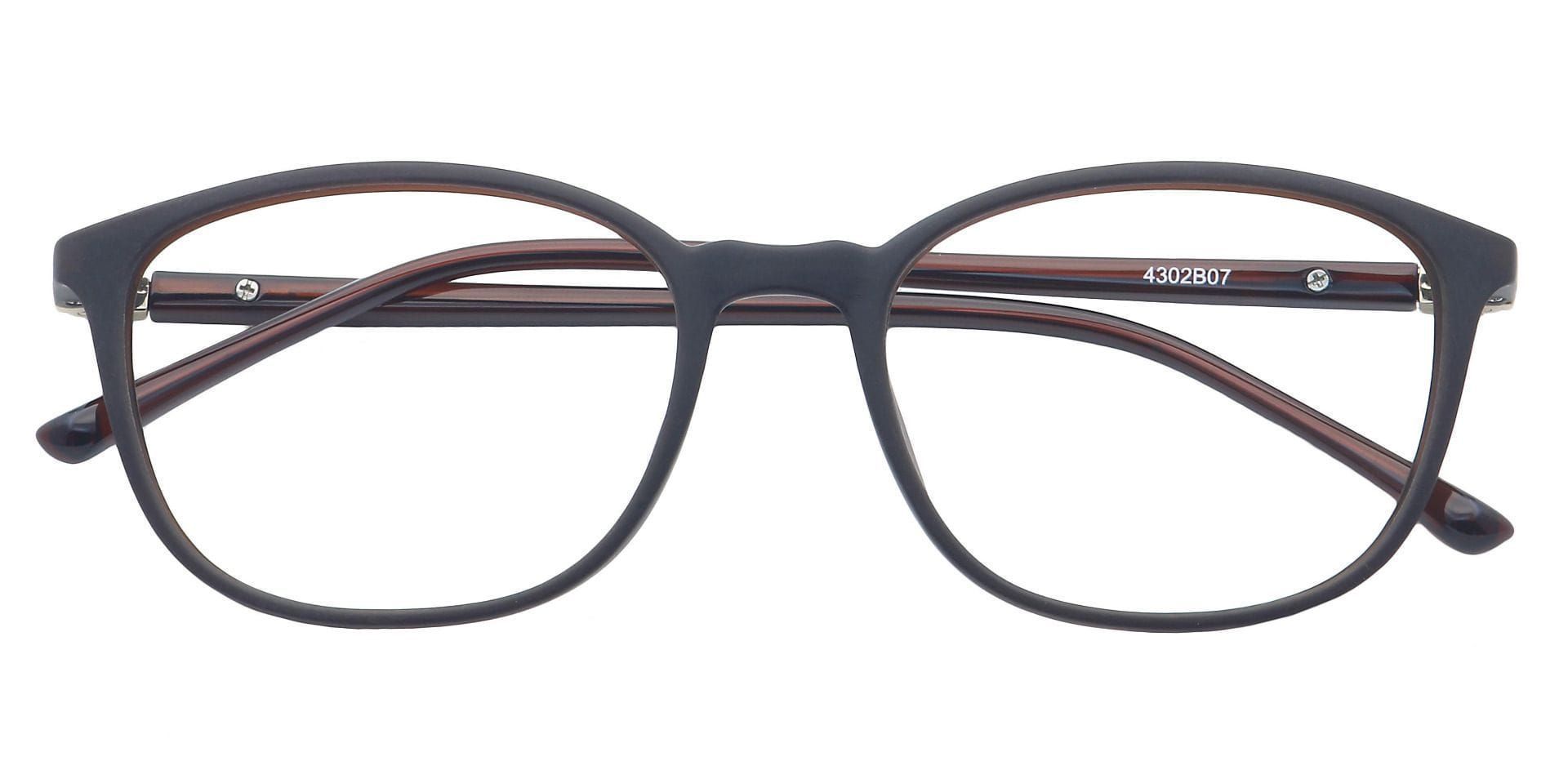 Karleen Oval Non-Rx Glasses - Brown