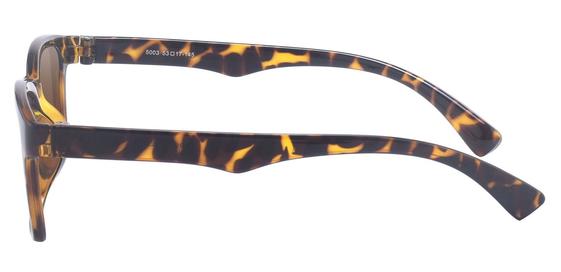 Hoover Rectangle Prescription Sunglasses - Tortoise Frame With Brown Lenses