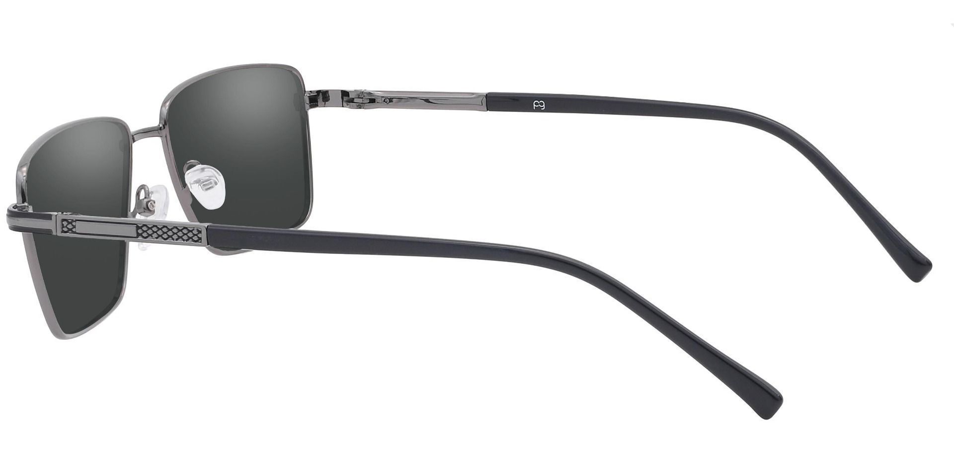 Daniel Rectangle Progressive Sunglasses - Gray Frame With Gray Lenses