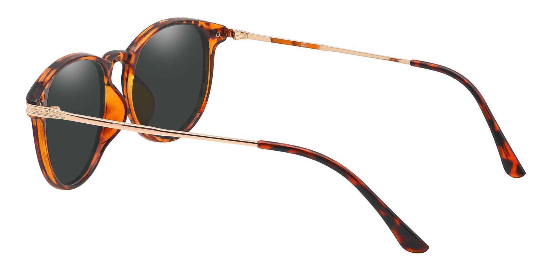 Rojo Round Prescription Sunglasses - Tortoise Frame With Gray Lenses