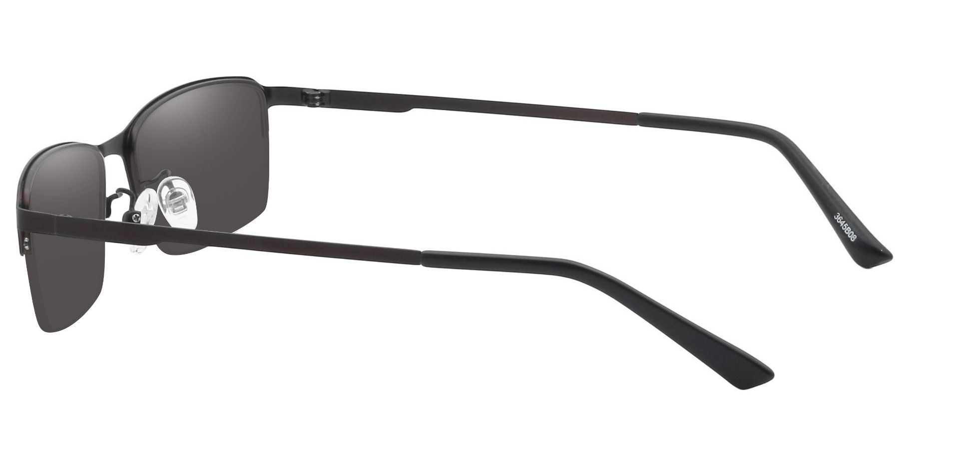 Bennett Rectangle Lined Bifocal Sunglasses - Brown Frame With Gray Lenses