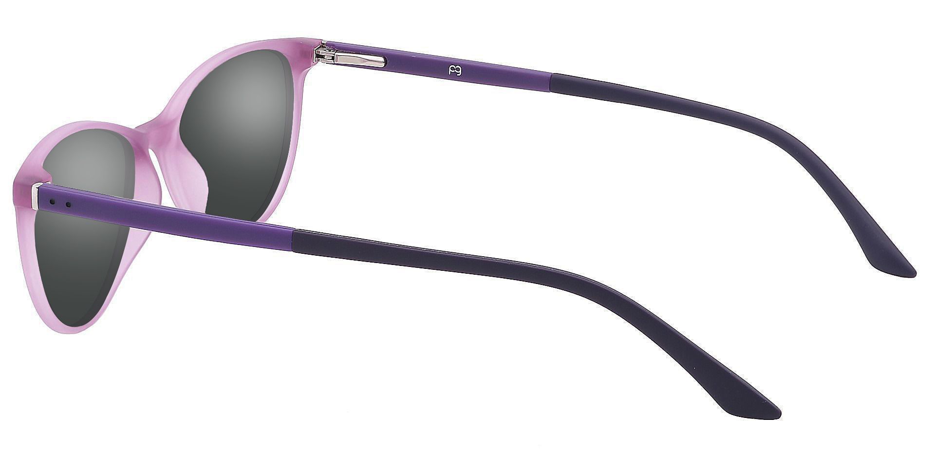 Daria Cat-Eye Prescription Sunglasses - Pink Frame With Gray Lenses