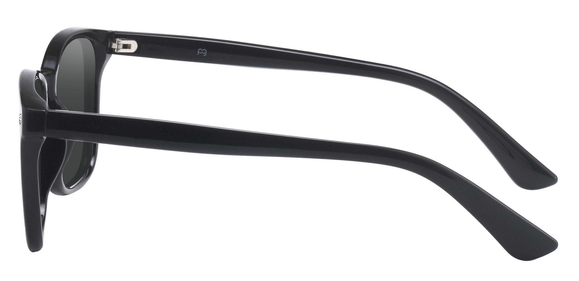 Zen Square Prescription Sunglasses - Black Frame With Gray Lenses