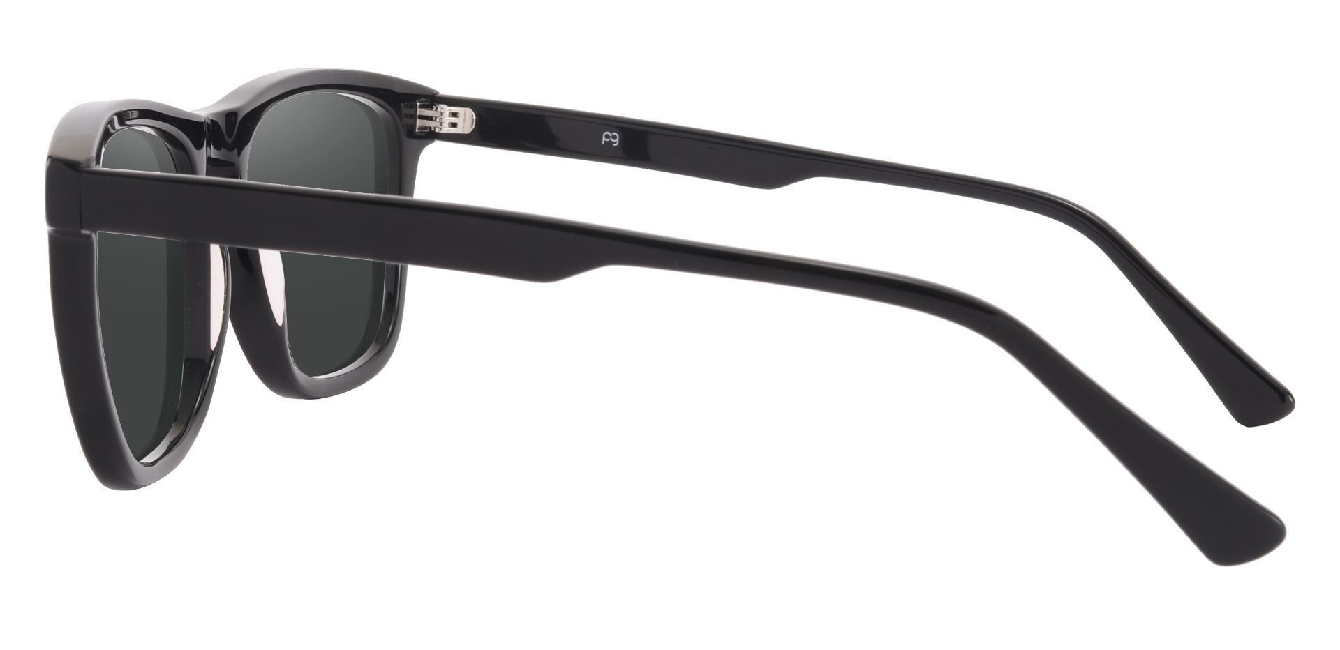 Reno Square Progressive Sunglasses - Black Frame With Gray Lenses