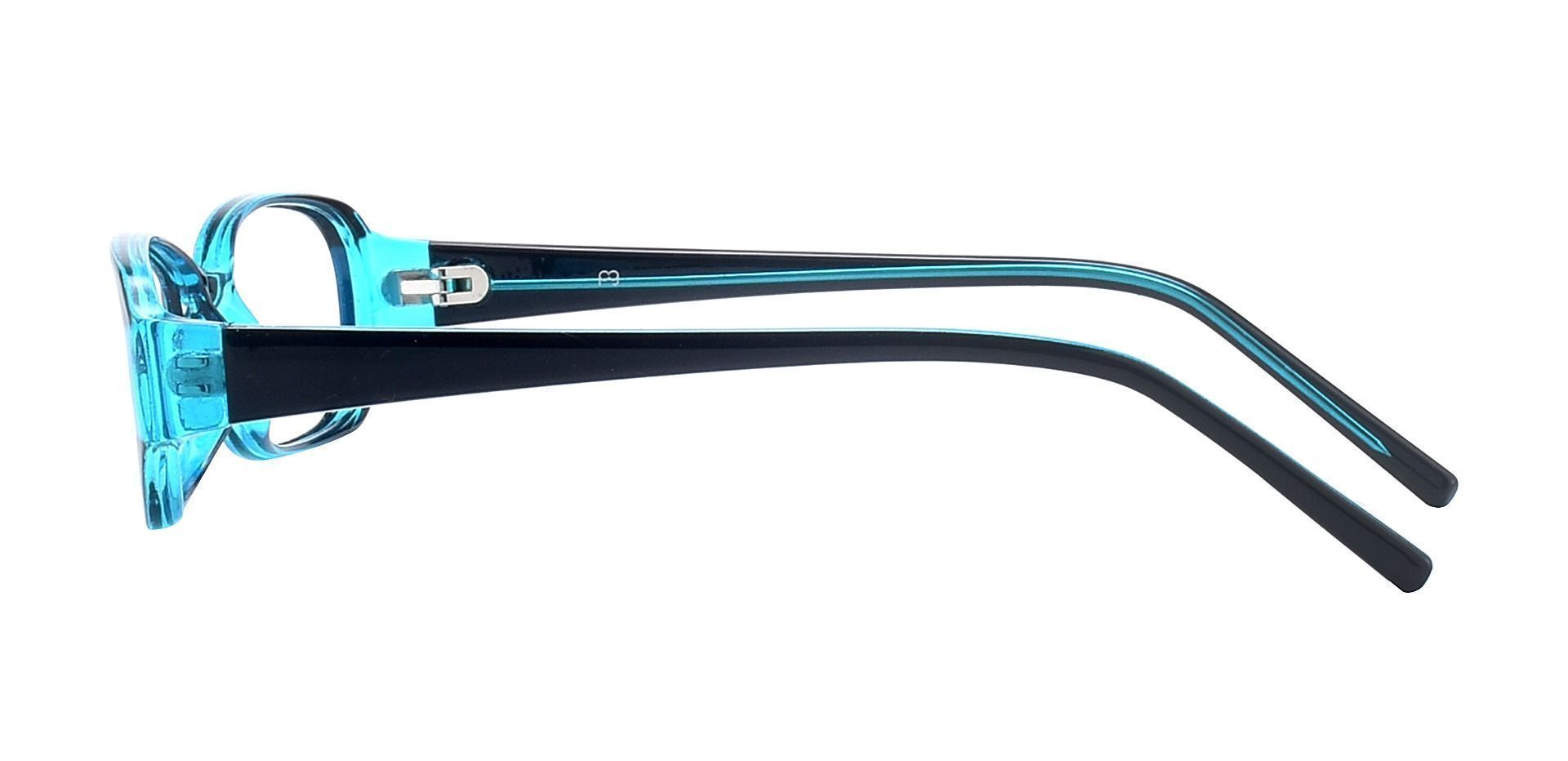Nairobi Oval Single Vision Glasses - The Frame Is Black And Blue