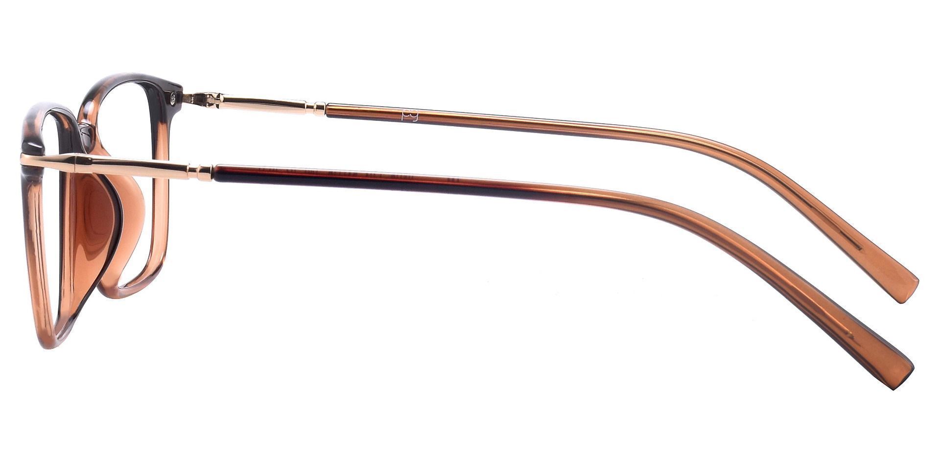 Surrey Rectangle Progressive Glasses - Brown
