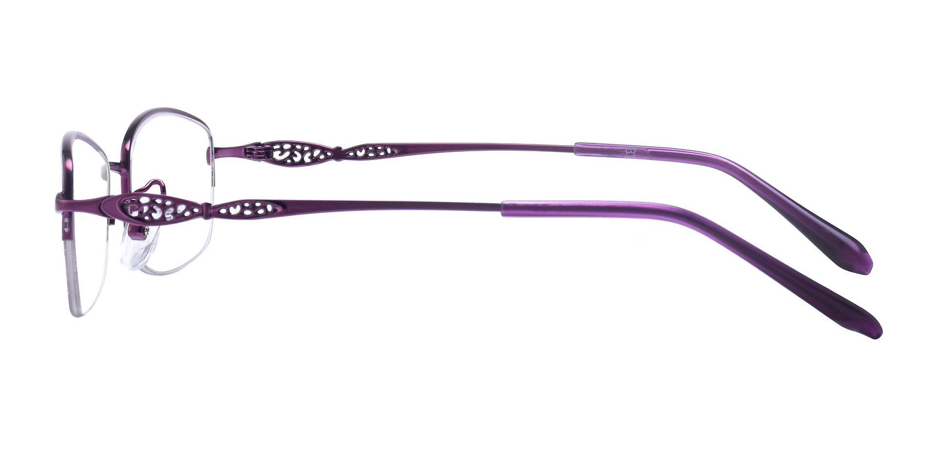 Blanche Oval Blue Light Blocking Glasses - Purple