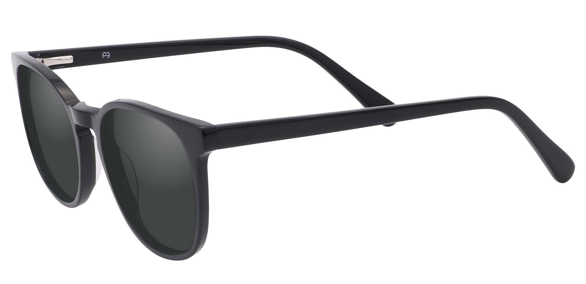 Nebula Round Lined Bifocal Sunglasses - Black Frame With Gray Lenses