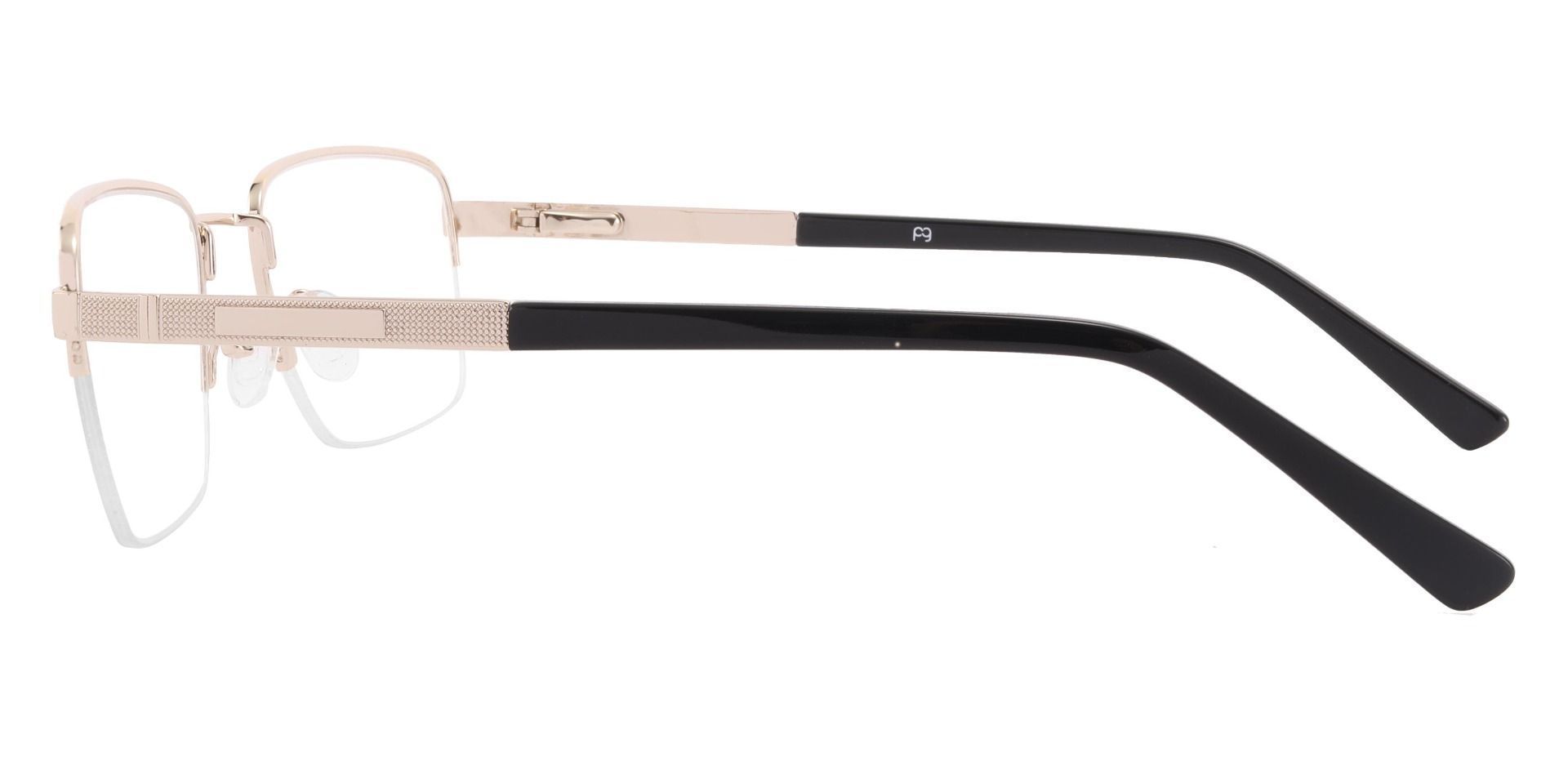 Weston Rectangle Lined Bifocal Glasses - Gold