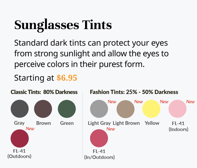 Sunglasses Tints